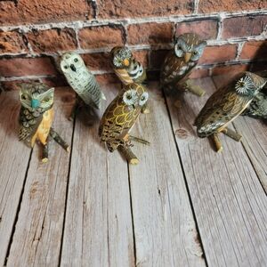 Handpainted Wooden Owl Figurines (Your Choice)